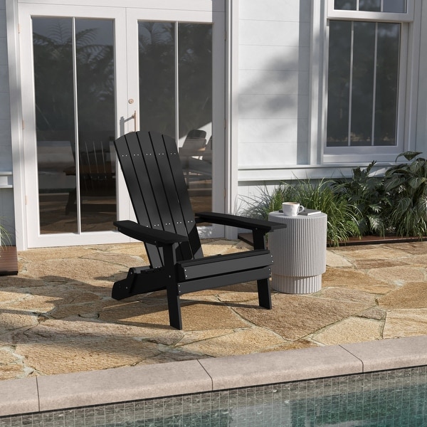 AllWeather Poly Resin Folding Adirondack Chair