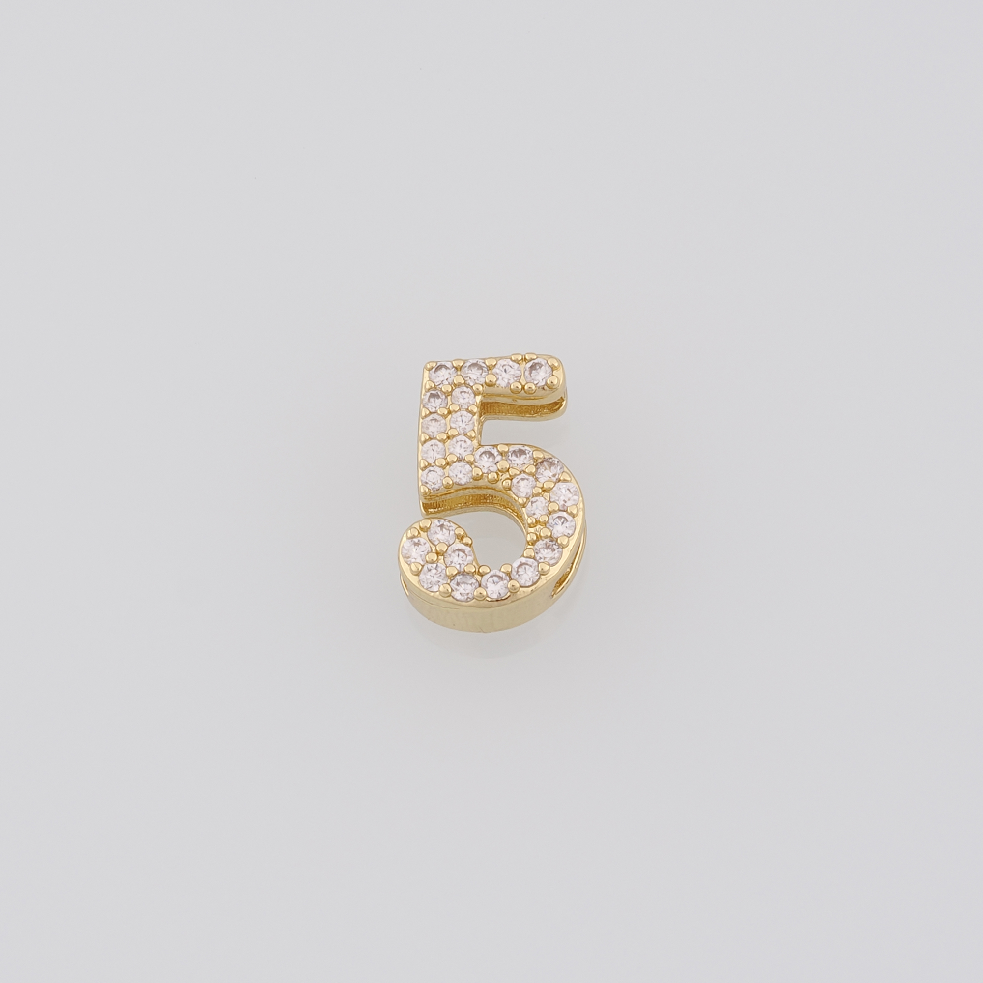 18K Gold Filled Number Spacer Beads,CZ Micro Pave Number Spacer Beads,DIY Jewelry Making Supply