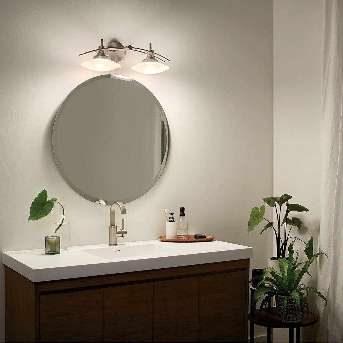 Kichler 6162CH Structures Bath 2-Light Halogen, Chrome