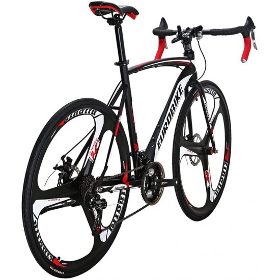 700C Adult Road Bike Steel Frame 54 Mag Wheel Dual Disc Brake 21 Speed Gear System Men Road Bicycle