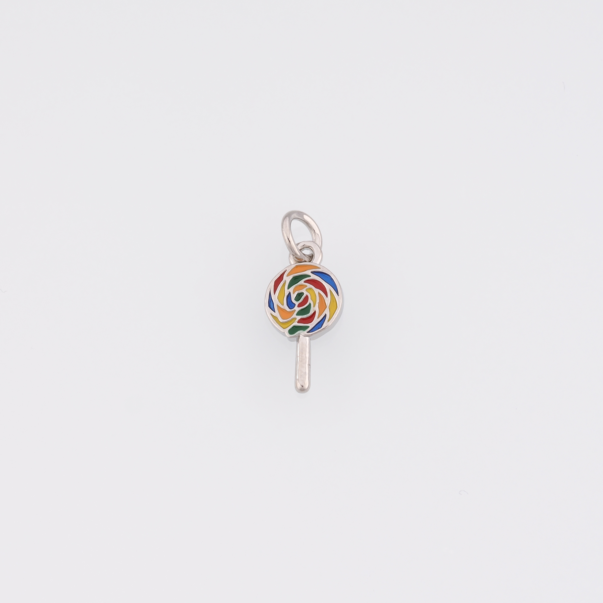 18K Gold Filled Lollipop Pendant,Enamel Lollipop Charm Earrings Necklace for DIY Jewelry Making Supply