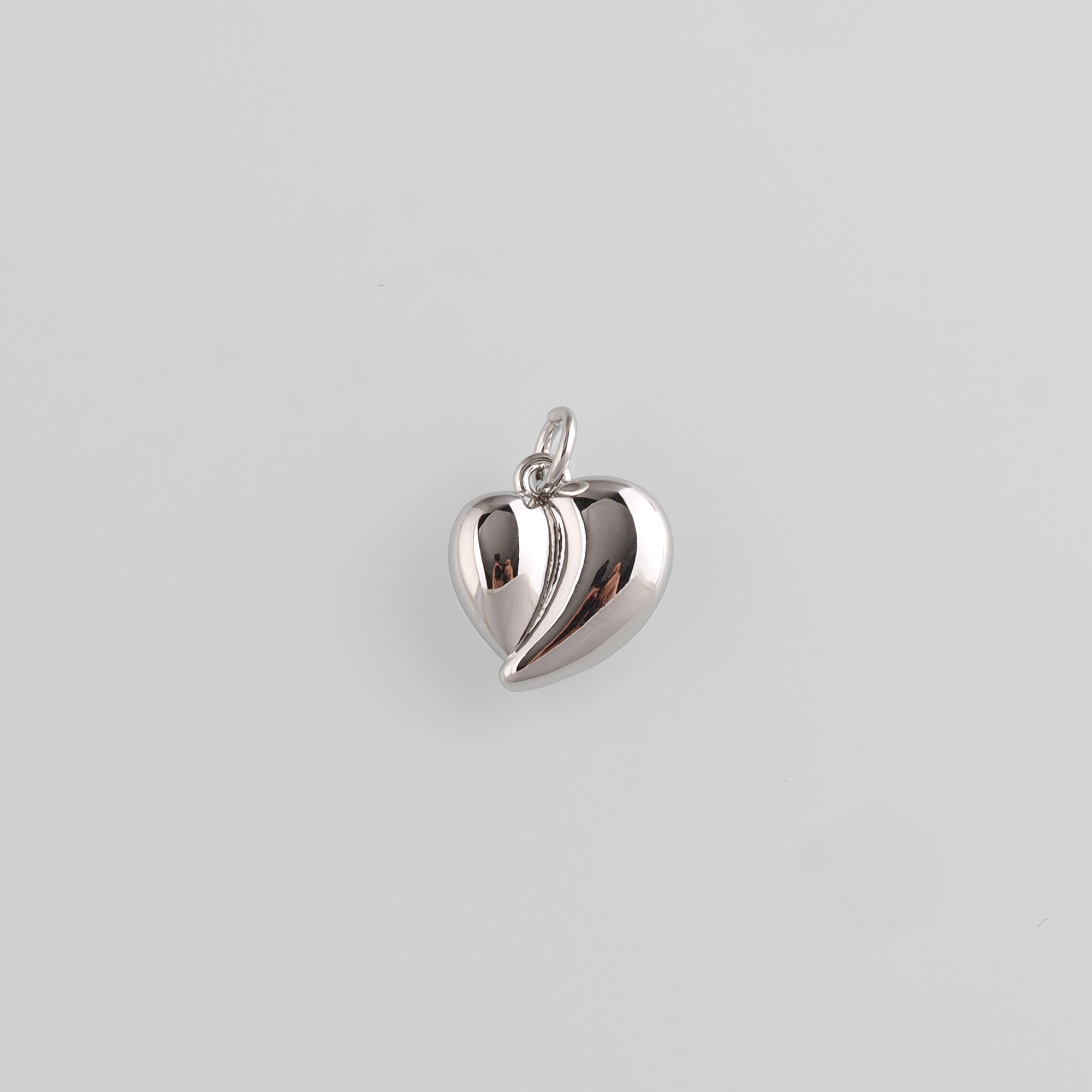 18K Gold Filled Heart Pendant,Heart Charm Earrings Necklace for DIY Jewelry Making Supply
