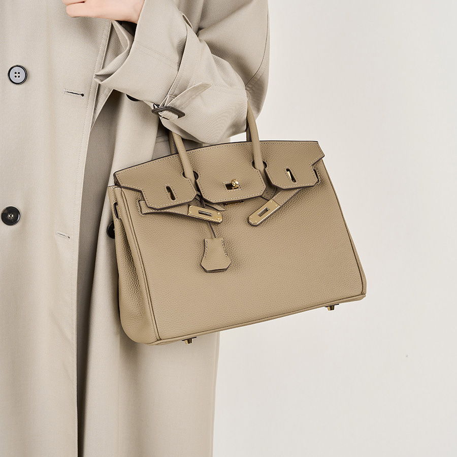 Hermes Leather Lichee Pattern handbag - cnluxepick