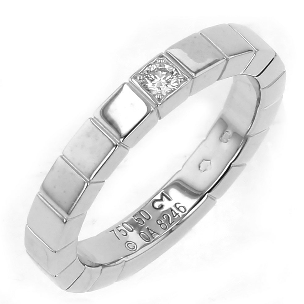 Cartier Laniere #50 Ring 18K White Gold Diamond