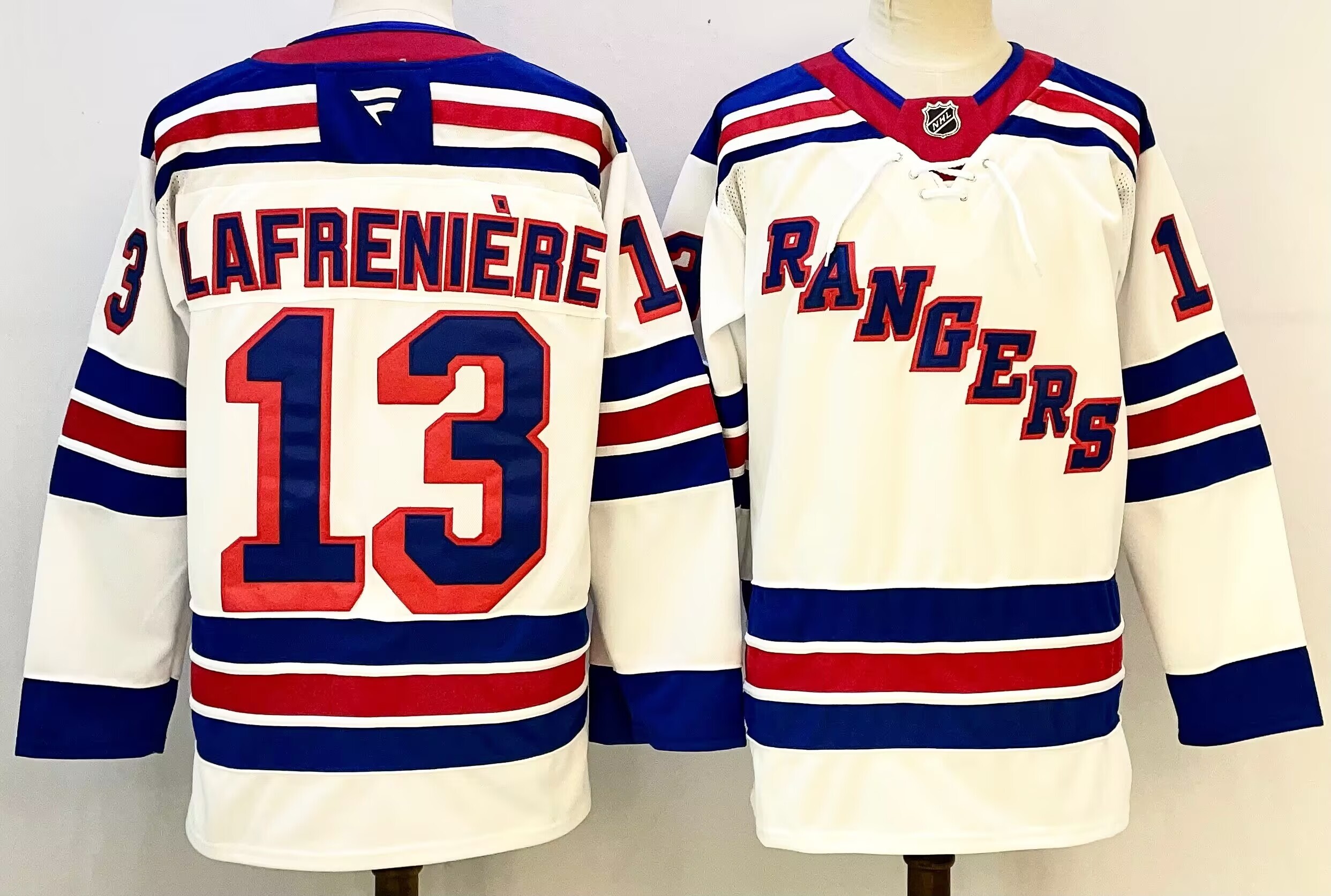 Men's New York Rangers Alexis Lafreniere #13 Fanatics White Breakaway Jersey