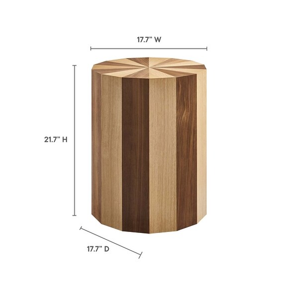 Twirl TwoToned Wood Veneer Side Table