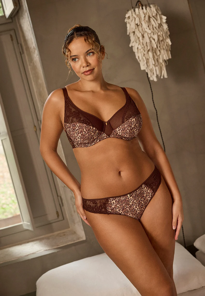 Ensemble Naia avec collants et tote bag léopard