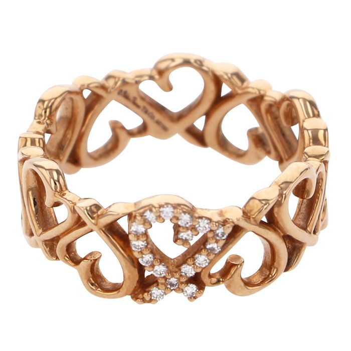 Tiffany & Co. Paloma Picasso Ring 18K Rose Gold Diamond