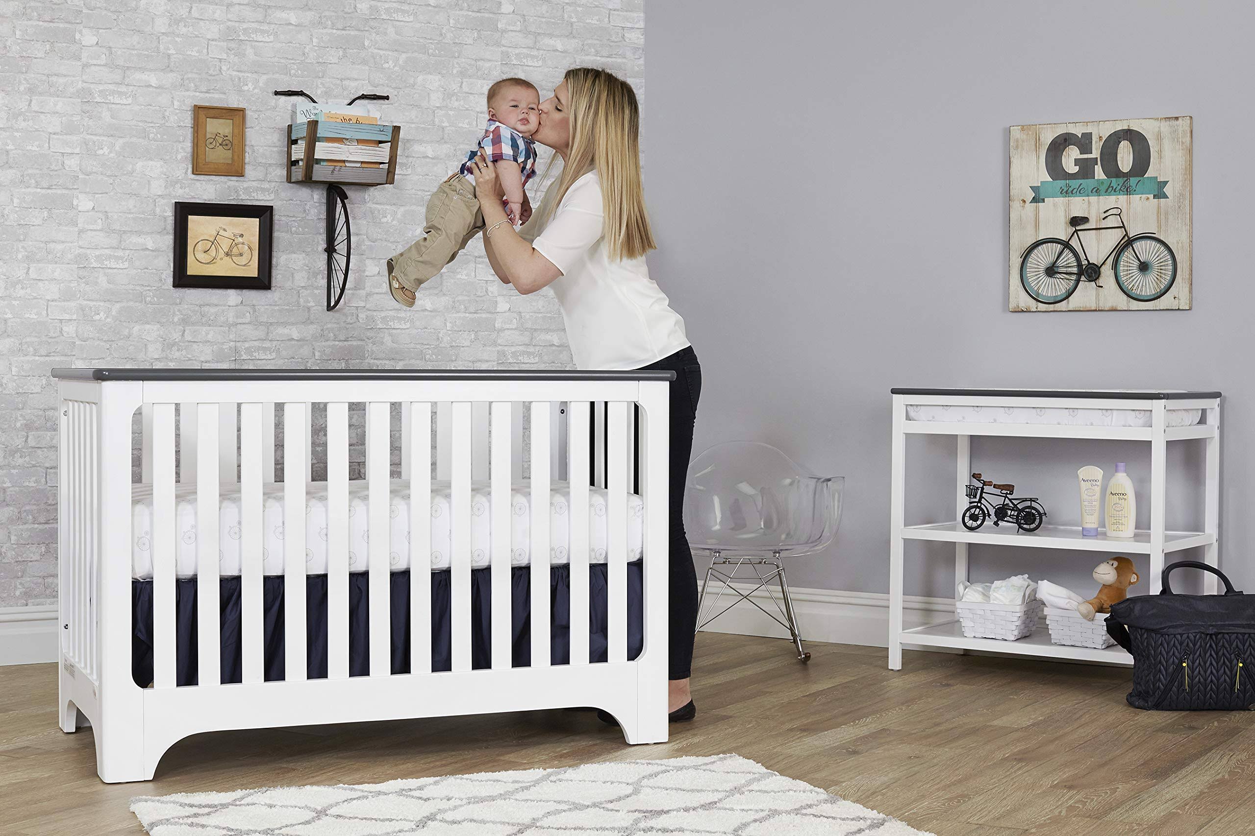 Suite Bebe Brooklyn Island 3-in-1 Convertible Crib, White