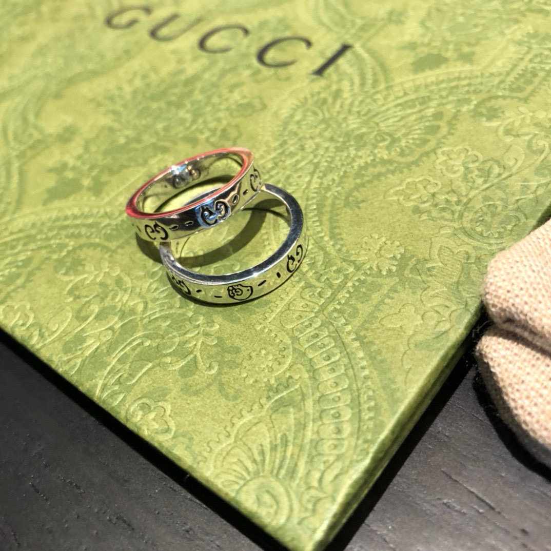 Gucci Ghost sterling silver ring - cnluxepick