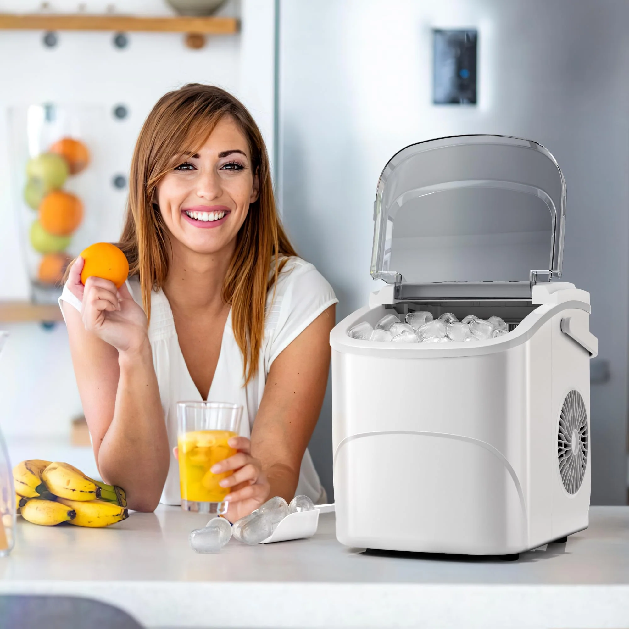 Kismile Ice Makers Countertop with Handle Z5812B