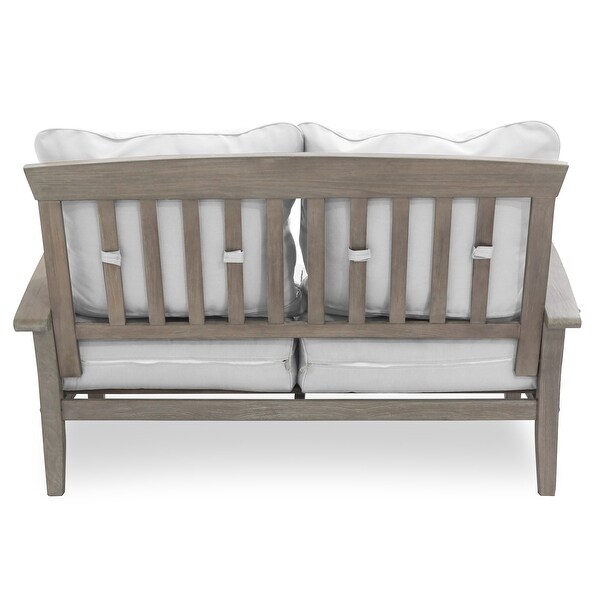 Cambridge Casual Venice Teak Patio Loveseat with Cushion