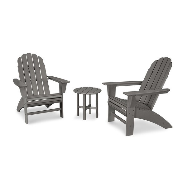 POLYWOOD Vineyard 3Piece Curveback Adirondack Set