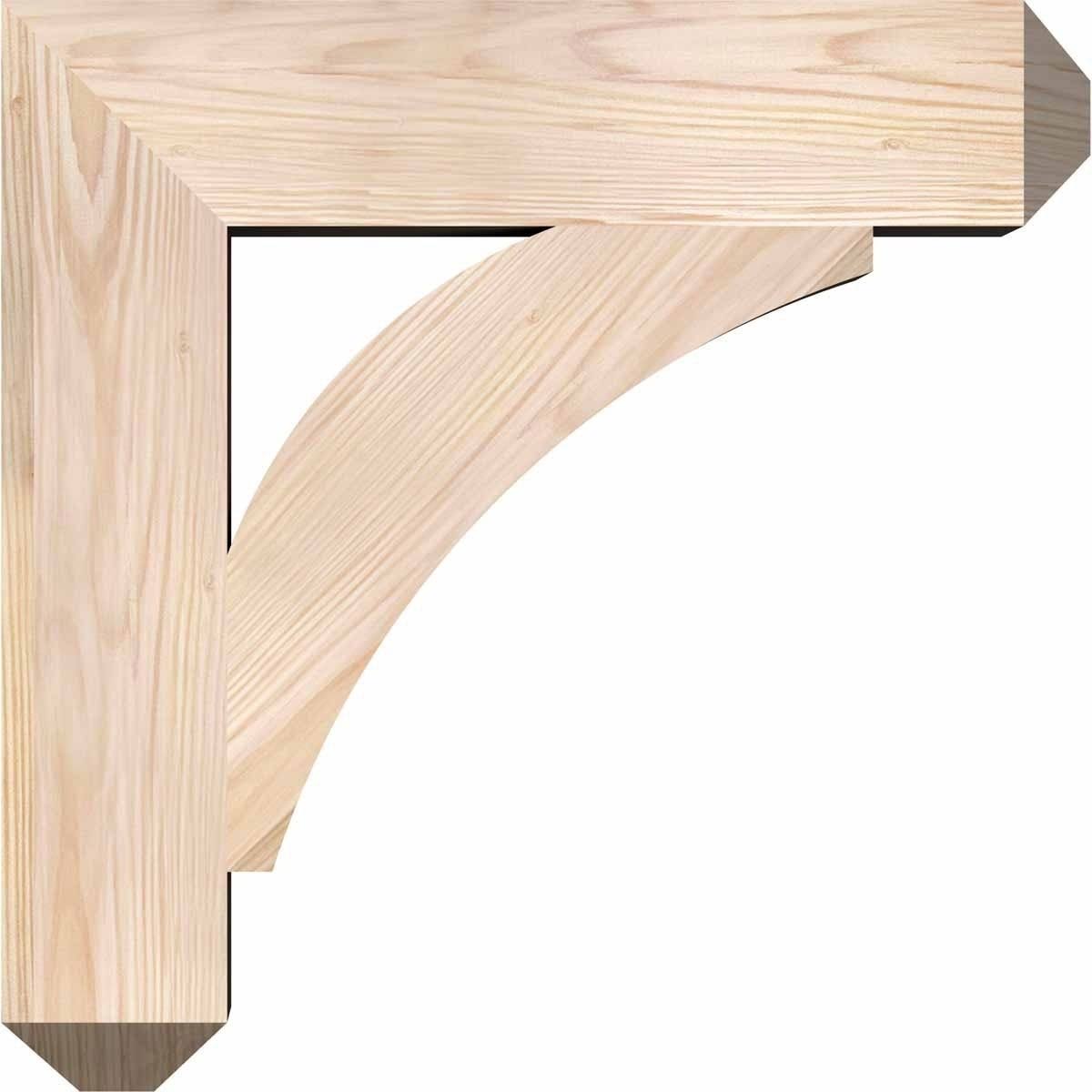 Ekena Millwork BKT06X42X42THR04SDF 5 1/2x22W x 42x22D x 42x22H Thorton Craftsman Smooth BRACKET, Douglas Fir