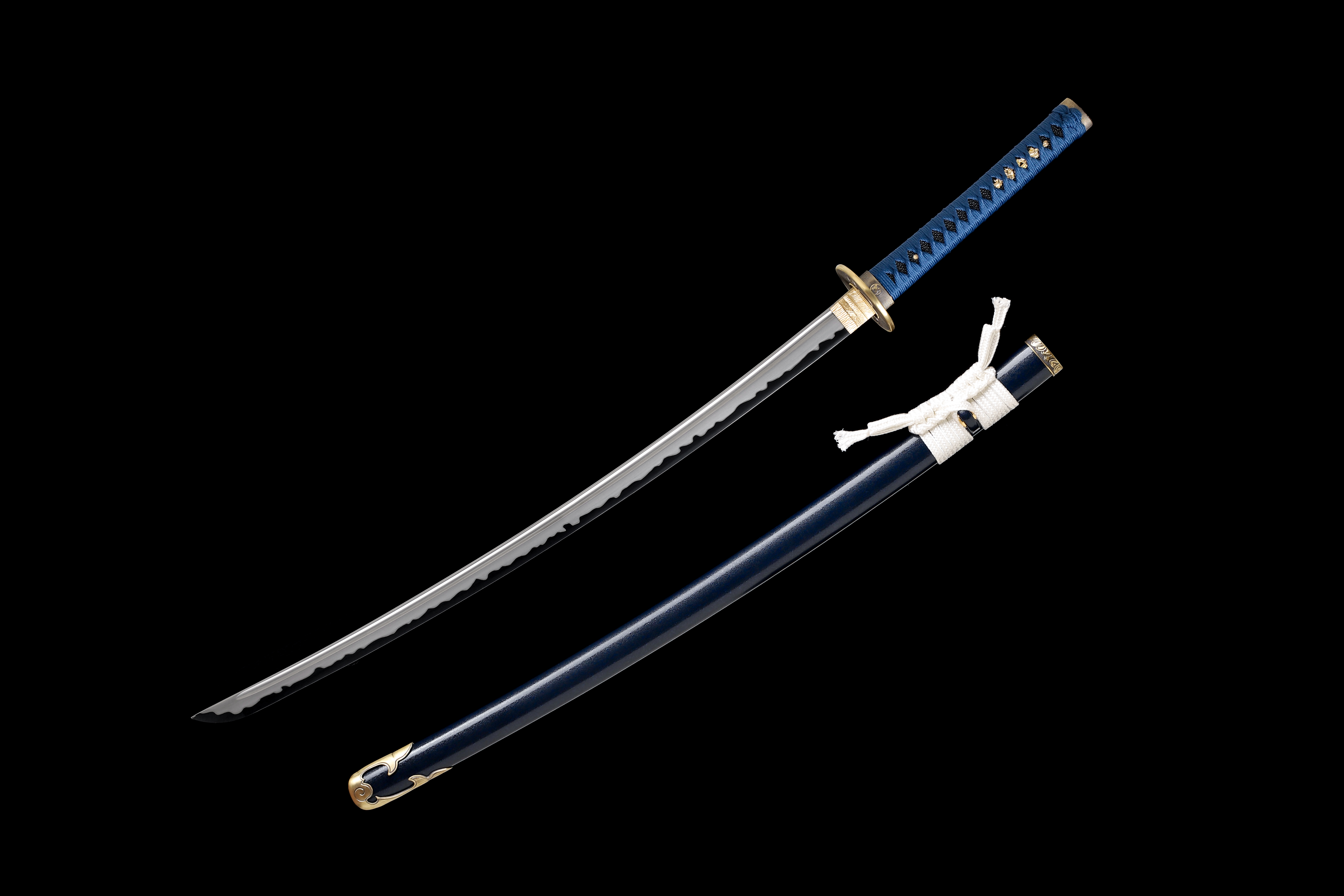 Handmade Katana 9260 Spring Steel Frost Moon Full Tang Samurai Sword