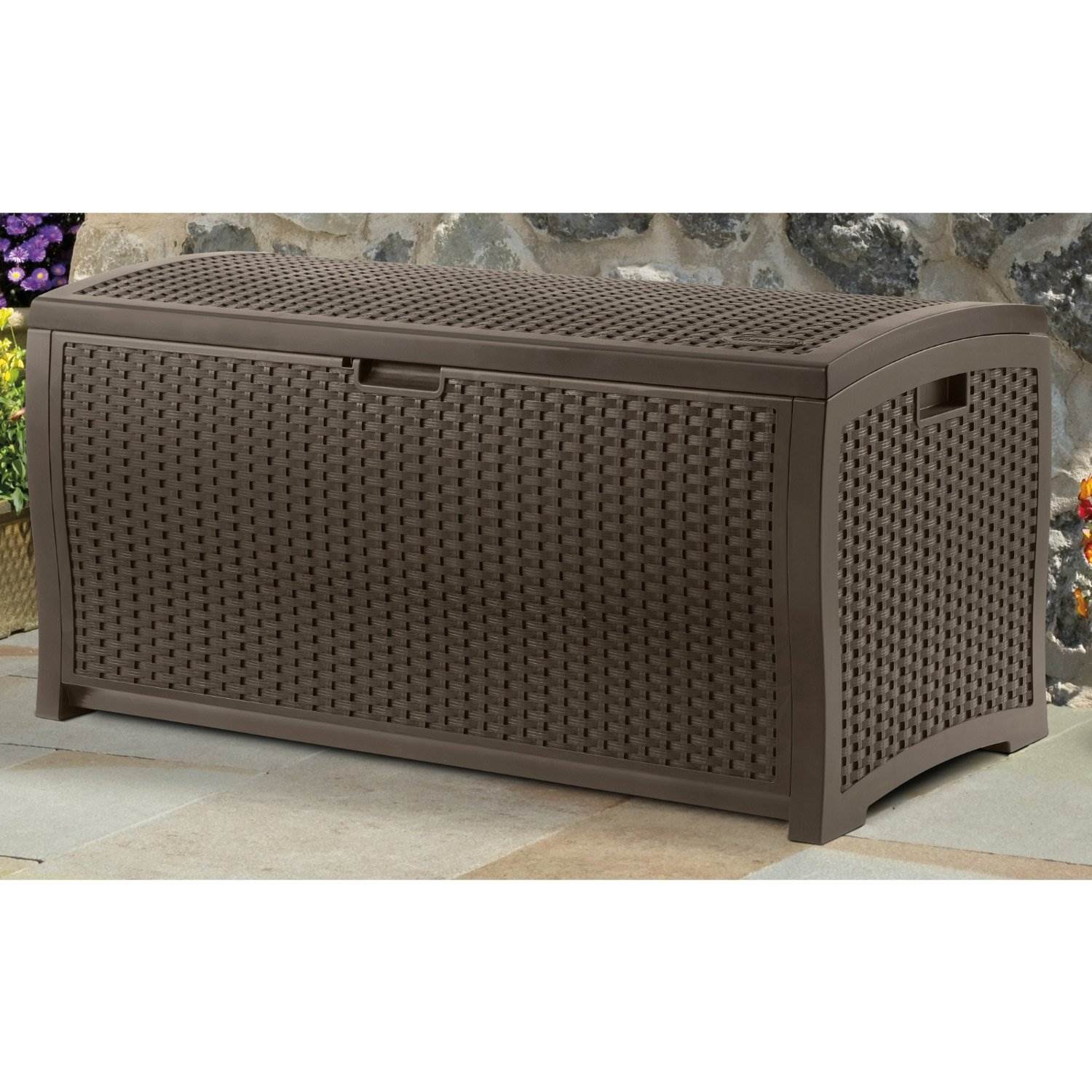 Suncast Resin 99-Gallon Deck Box – Mocha Brown – DBW9200