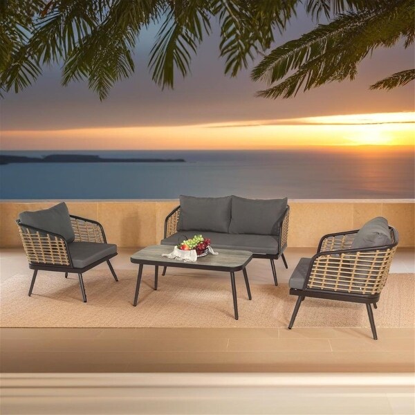 4 Pieces Patio Furniture Set