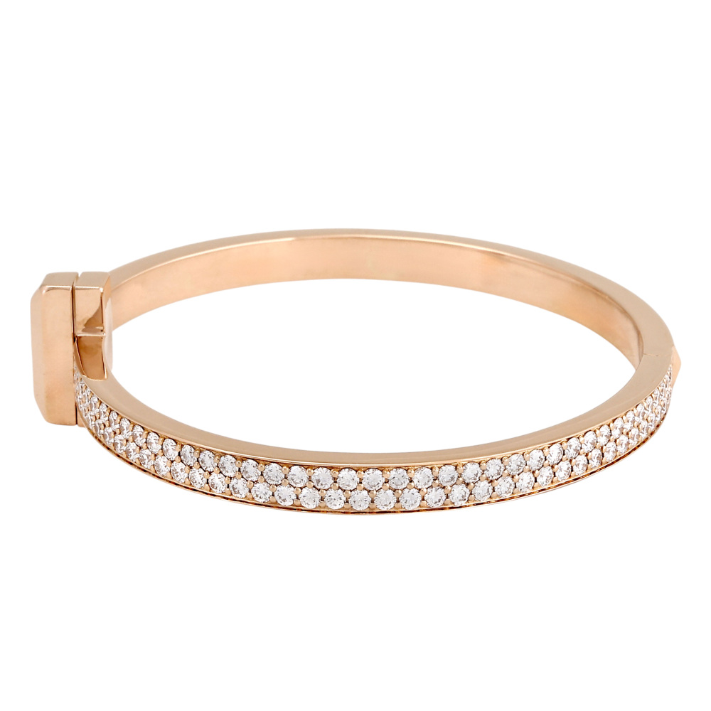 Tiffany & Co. Tiffany T One Bracelet 18K Rose Gold Diamond