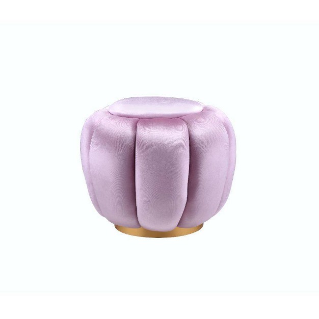 Heiress Ottoman Bubblegum Pink Velvet Acme Furniture