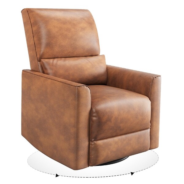 Recliner Chair Swivel Glider,Glider Rocking Chair,Upholstered Leather Sofa