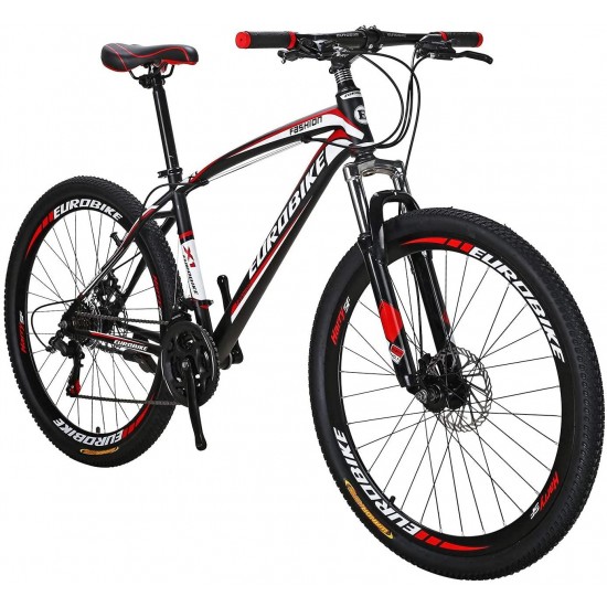 YH-X1 Mountain Bike 21 Speed 27.5 Inch Wheels Dual Disc Brakes for Mens Front Suspension Bicycle