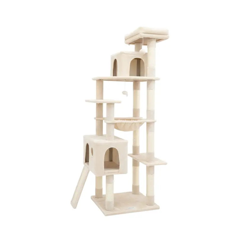 Step-Style Cat Tower – Caves, Scratching Posts, and Graduated Climbing Levels