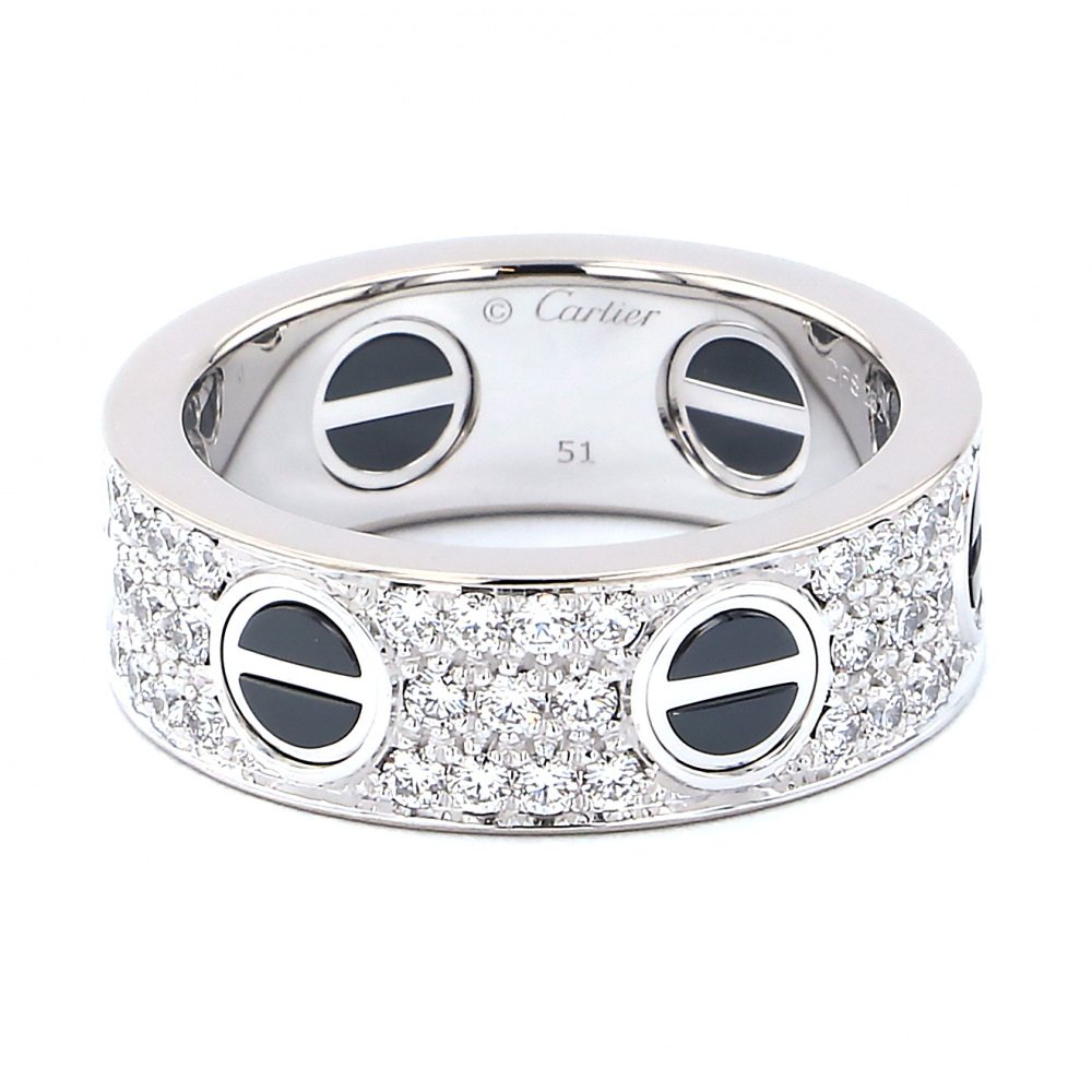 Cartier Love Diamond Ring 18K White Gold