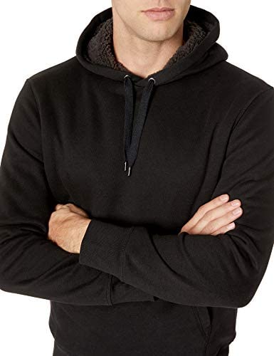 Men's Sherpa-Lined Pullover Hoodie Sweatshirt