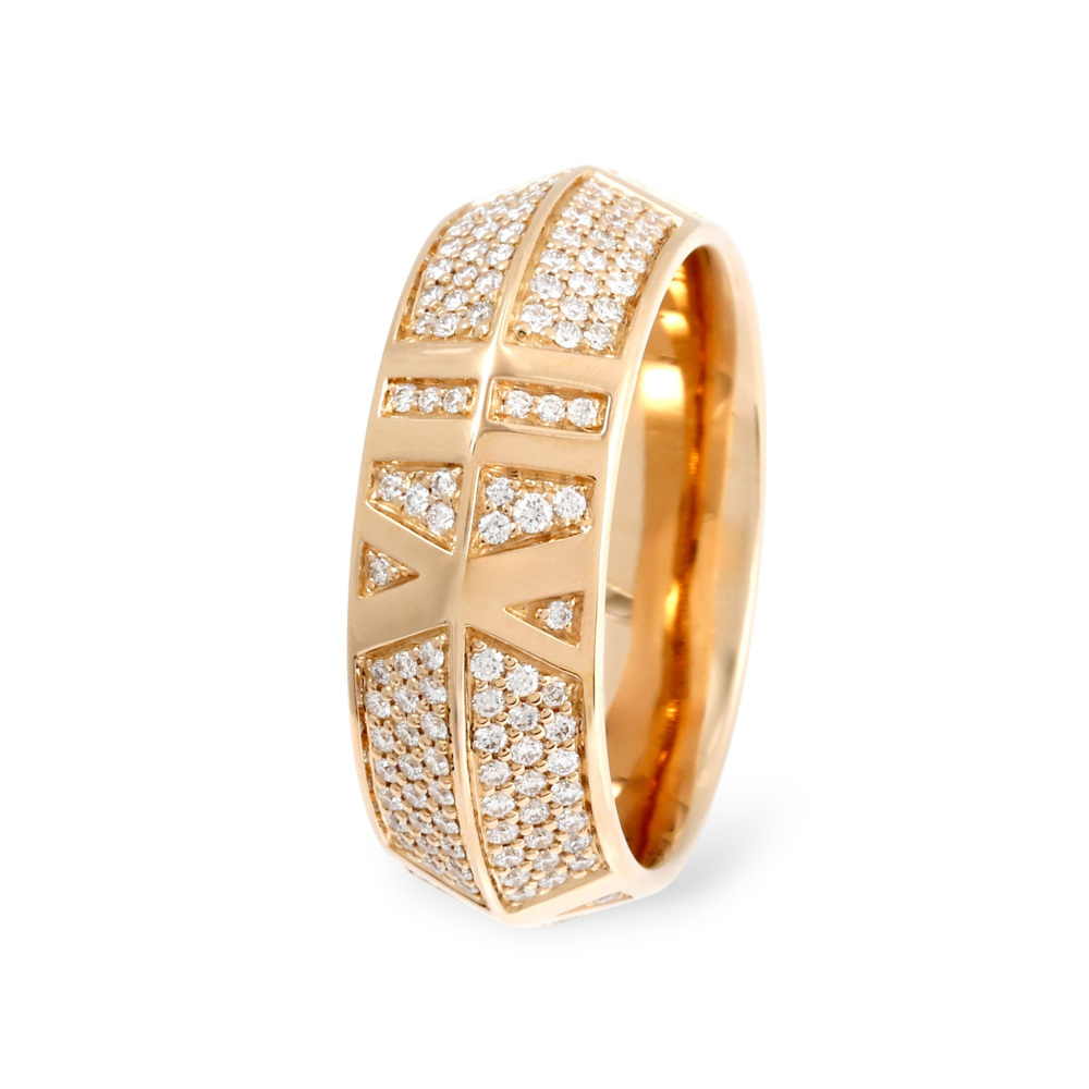 Tiffany & Co. Atlas Ring 18K Rose Gold Diamond