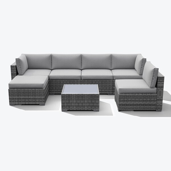 7piece Wicker Sectional Sofa Set