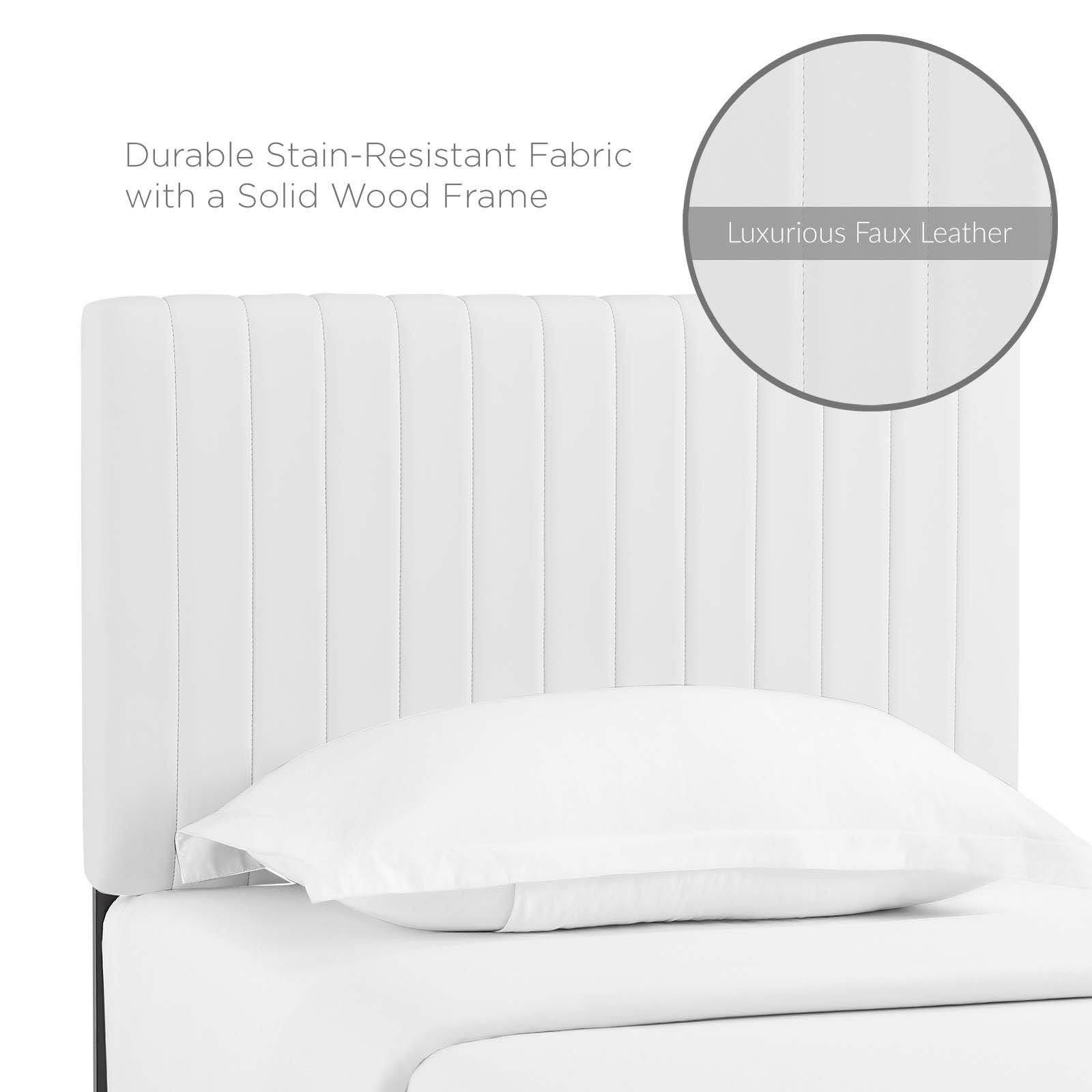 Modway Keira Twin Faux Leather Headboard - White
