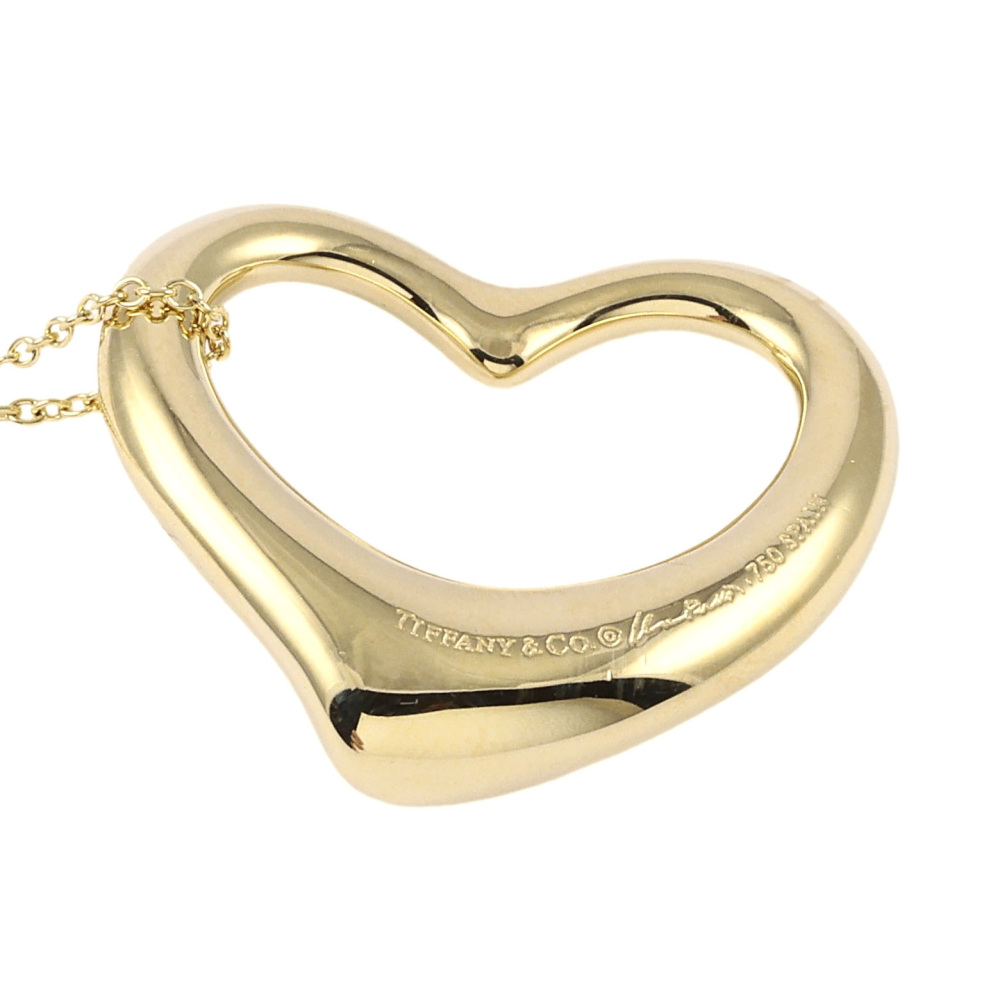 Tiffany & Co. Elsa Peretti Open Heart Necklace 18K Yellow Gold