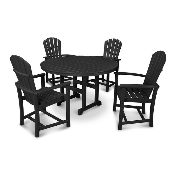 POLYWOOD Palm Coast 5Piece Round Farmhouse Dining Set