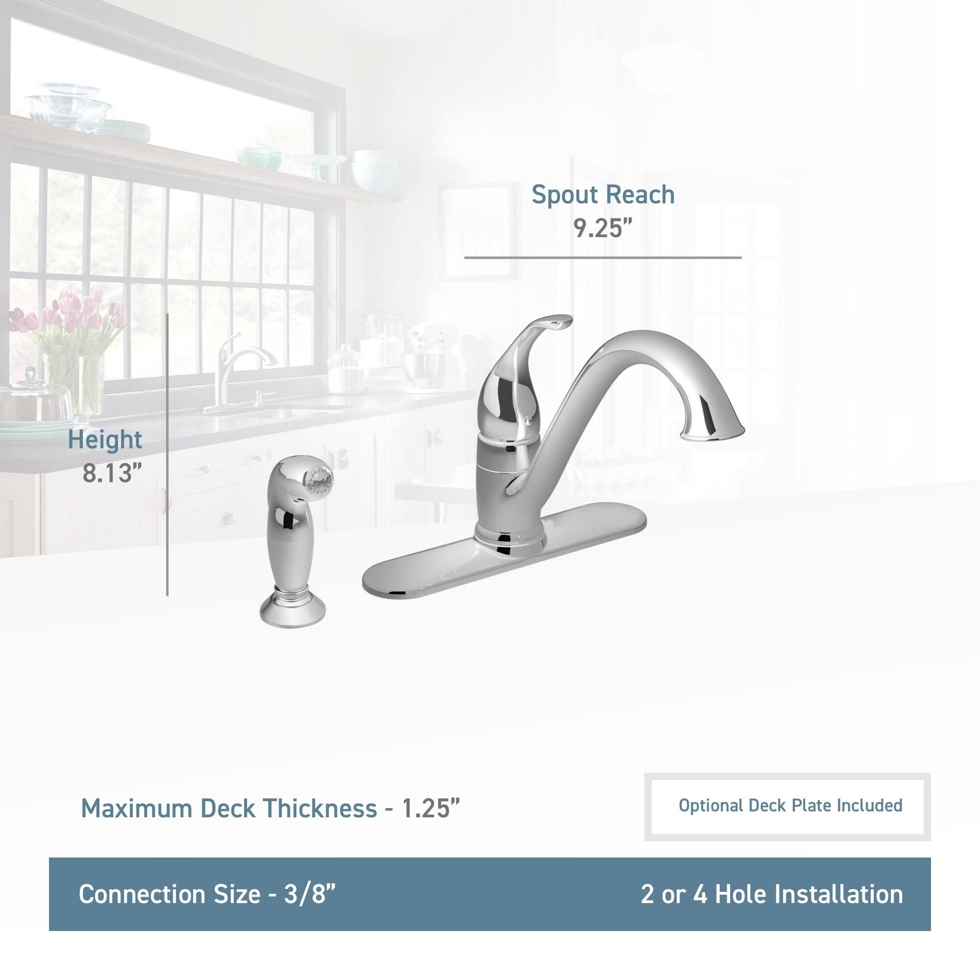 Moen Camerist Spot Resist Stainless One-Handle Kitchen Faucet 7840SRS