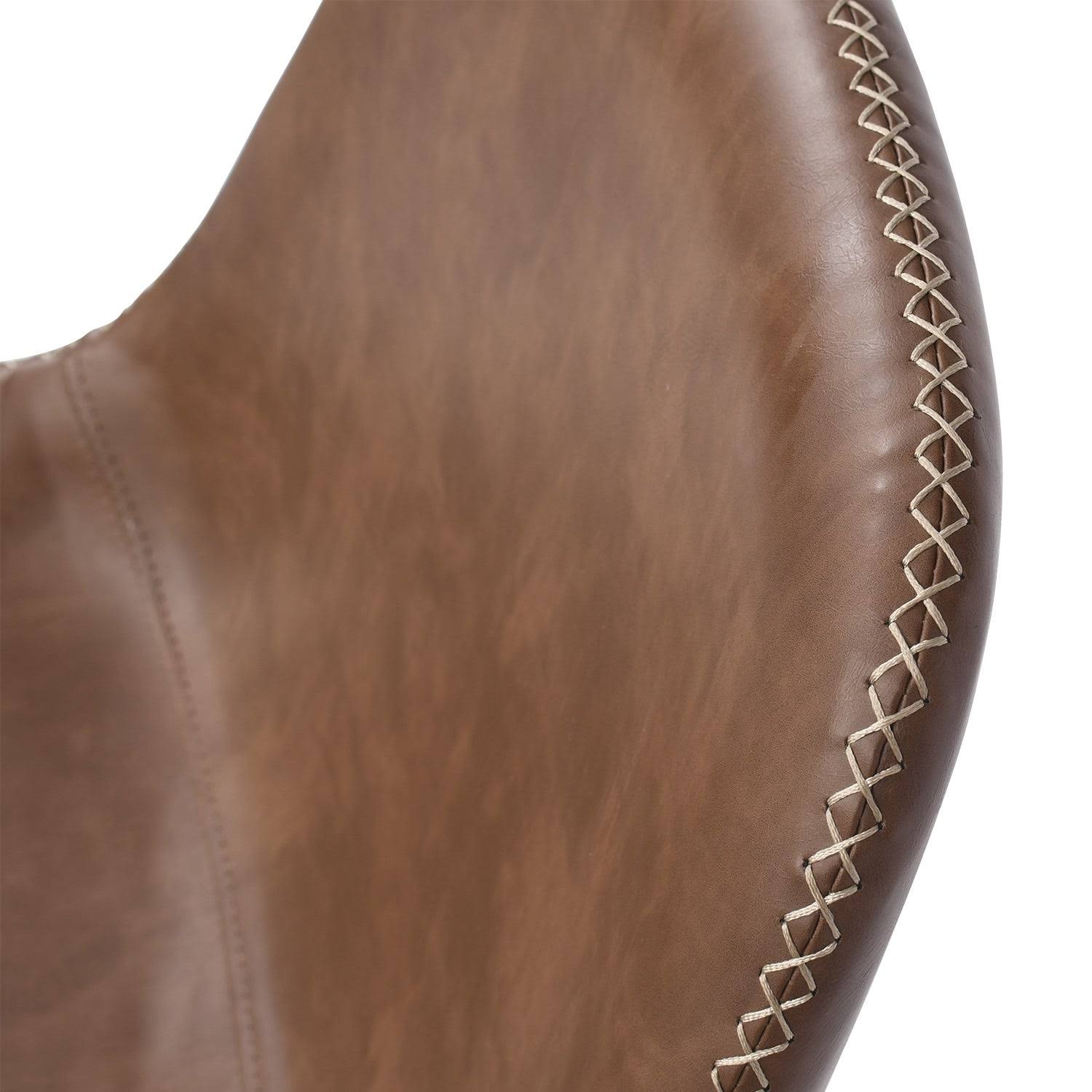 JL Creation Edmund Black Faux Leather 39.3 in. H Counter Bar Stool (Set of 2)