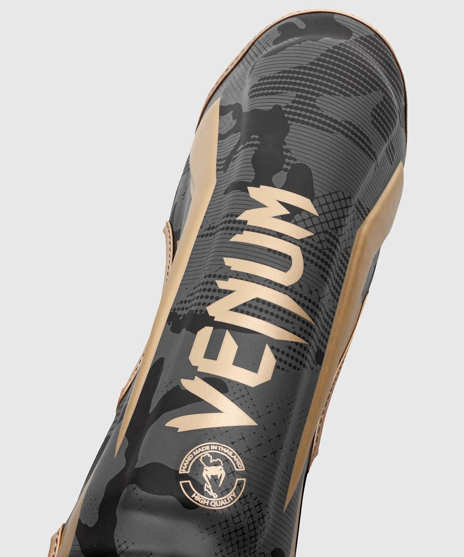 Venum Elite Shin Guards - Dark Camo/Gold - XL