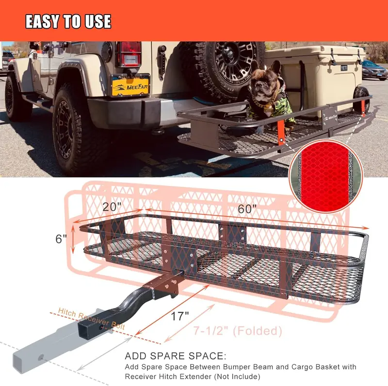 Universal Rooftop Cargo Carrier – 51″ x 36″ Basket + 15 cu ft Waterproof Bag, Net & Ratchet Straps