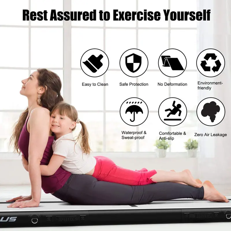 Three-Panel Folding Tumbling Mat – 6′ x 4′ Gymnastics Training Pad with Carrying Handles