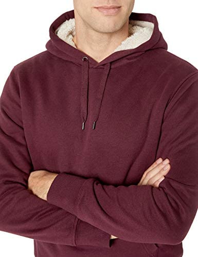 Men's Sherpa-Lined Pullover Hoodie Sweatshirt