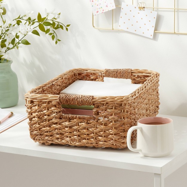 Braided Seagrass Folio Bin