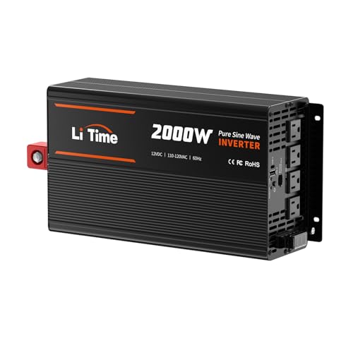 LiTime 24V 3000W All-in-One Solar Inverter Charger | 60A MPPT Solar Controller | Pure Sine Wave Output | Uninterrupted Power Supply | RS485 Communication | Home Energy Storage, Off-Grid Solar System