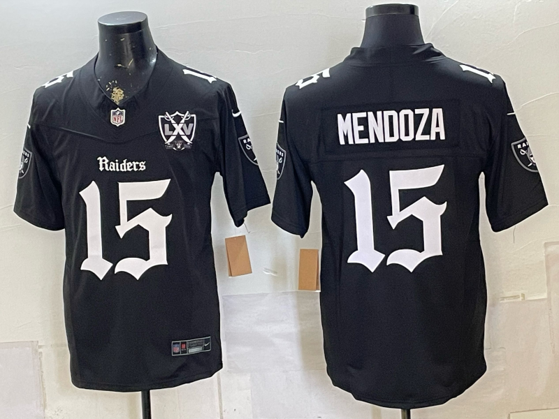 Men's Las Vegas Raiders Fernando Mendoza #15 Black Alternate Game Player Jersey