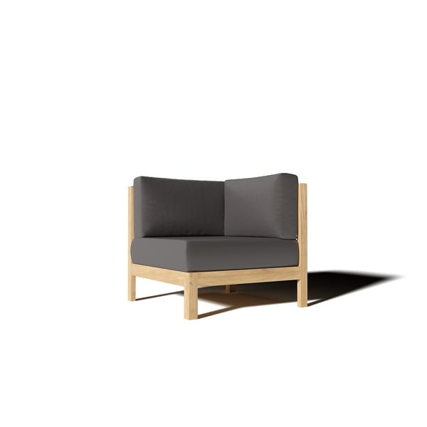 Leon Teak Outdoor Sectional Corner with Sunbrella Cushion