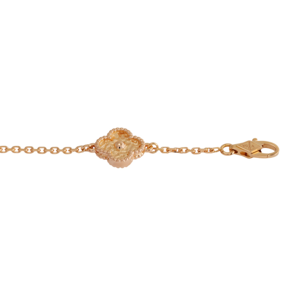 Van Cleef & Arpels Sweet Alhambra Papillon 16 Motifs Necklace 18K Rose Gold VCARO8DG00