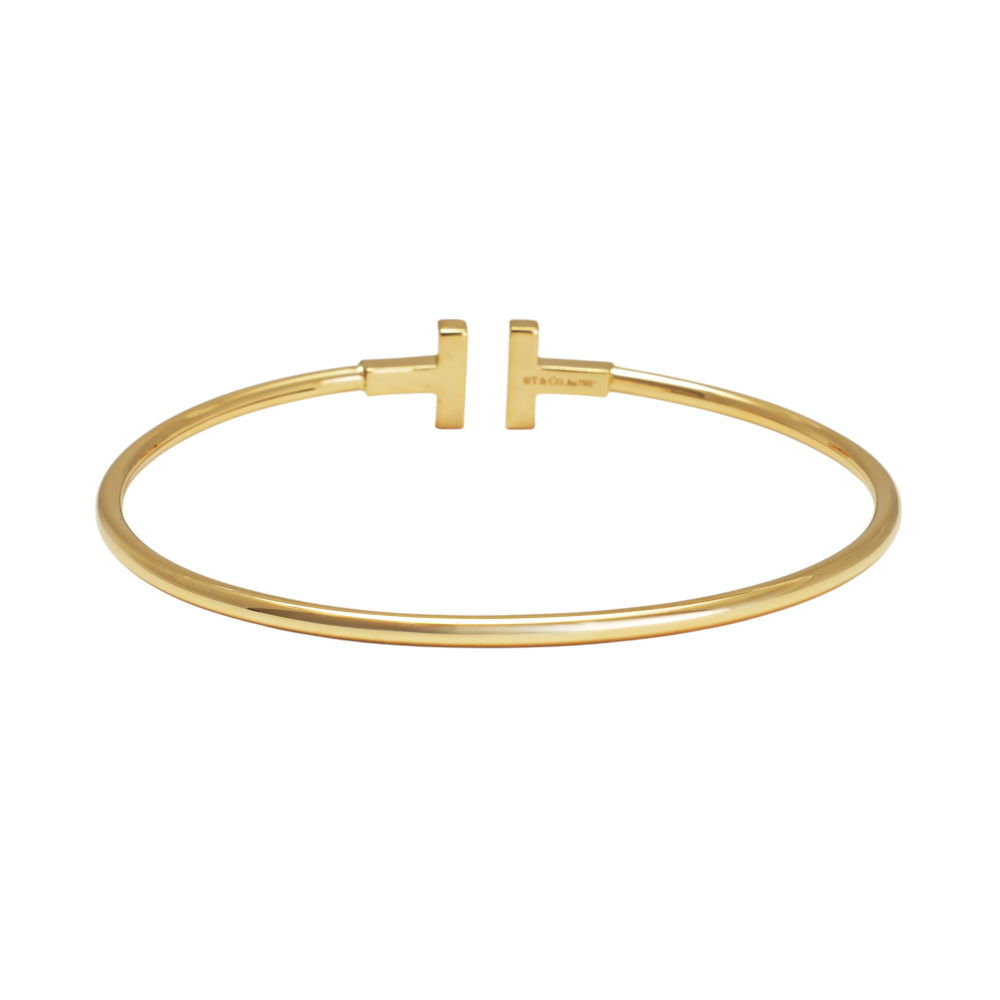 Tiffany & Co. Tiffany T Diamond Wire Bracelet 18K Yellow Gold 60010755