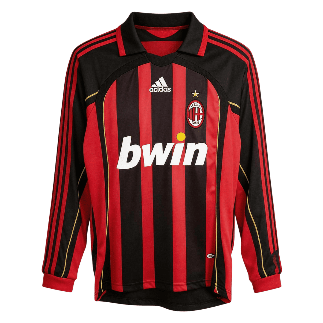 Retro Soccer Jersey AC Milan Home Long Sleeve 2006/07