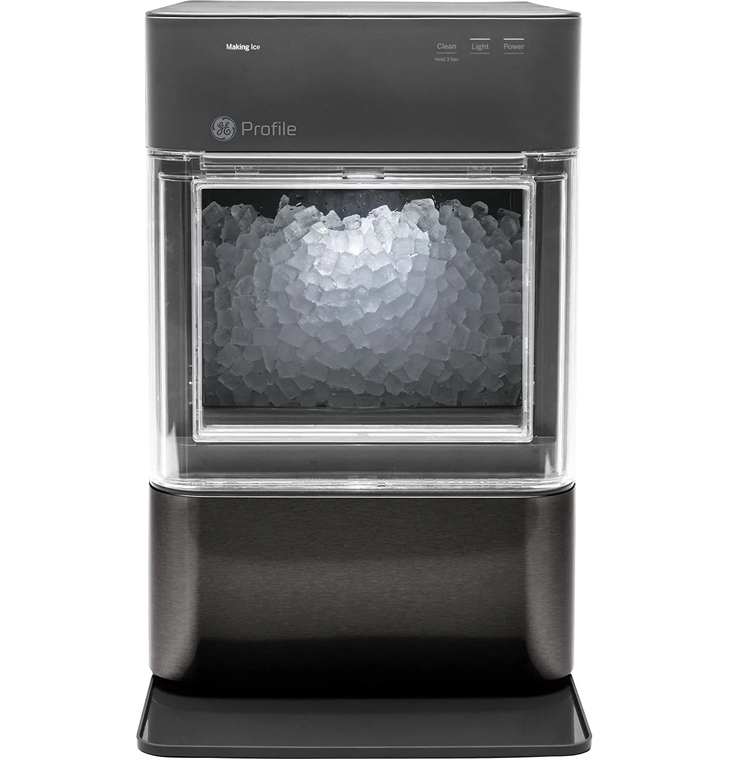 2026 Countertop Nugget Ice Maker | Ice Machine with WiFi Connectivity | Smart Home Kitchen Essentials | Black Stainless