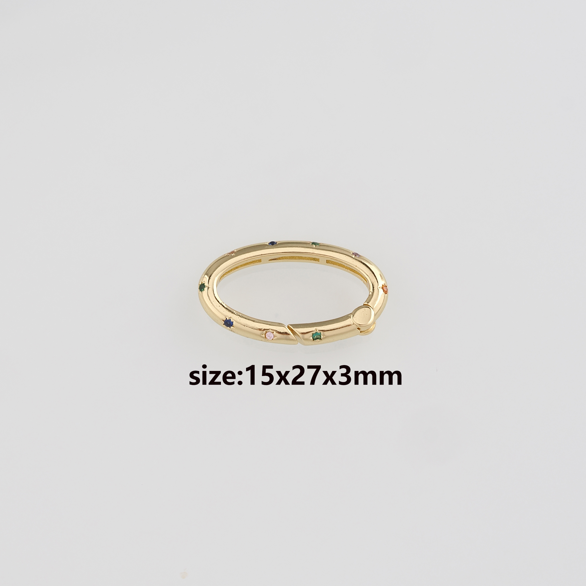 18K Gold Filled Oval Carabiner Clasp,Snap Buckle Bracelet Necklace for DIY Jewelry Finding Necklace Bracelet