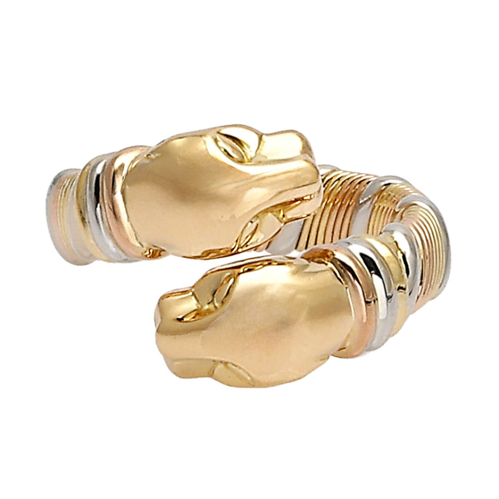Cartier Cougar Panthère Ring Tri-Gold
