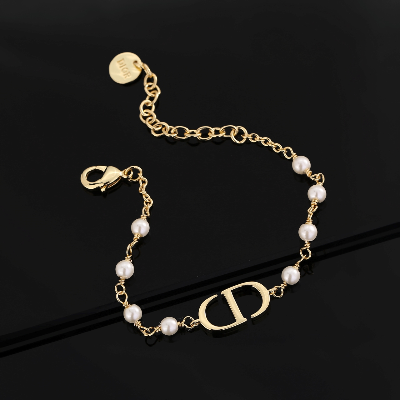 Dior Pearl Bracelet Sweater Chain - cnluxepick